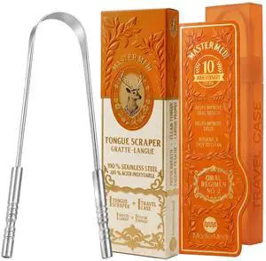 Tongue Scraper with Case Easy to Use Tongue Scraper for Adults, Tongue Cleaner for Oral Care & Hygiene (Single Pack (with Travel Case)) Tongue Scraper with Case Easy to Use Tongue Scraper for Adults, Tongue Cleaner for Oral Care & Hygiene (Single Pack (with Travel Case))