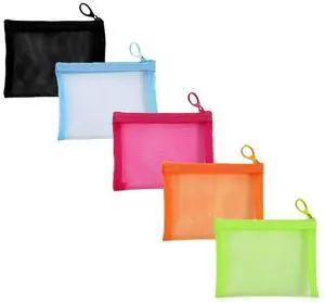 5 Pack Small Mesh Zipper Pouch Bags for Purse, Size 5" x 4" Travel Pouches for Daily Toiletries, Mini Mesh Bags with Zipper, Purse Organizer Pouches Insert (5" x 4") 5 Pack Small Mesh Zipper Pouch Bags for Purse, Size 5" x 4" Travel Pouches for Daily Toiletries, Mini Mesh Bags with Zipper, Purse Organizer Pouches Insert (5" x 4")