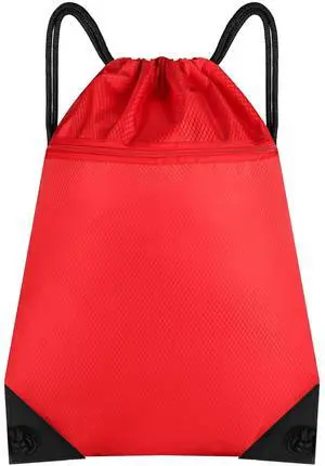 Drawstring Backpack Waterproof Gym Bags Drawstring Sackpack, Red Drawstring Backpack Waterproof Gym Bags Drawstring Sackpack, Red