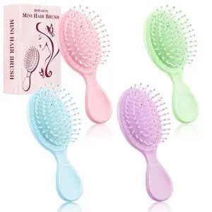 4 PCS Mini Wet Hair Brush Easter Basket Stuffers for Women Teens Girls, Small Hair Brush for Pockets, Bachelorette Party Favors, Bridesmaid Gift, Spa Party Supplies, Travel Mini Brush 4 PCS Mini Wet Hair Brush Easter Basket Stuffers for Women Teens Girls, Small Hair Brush for Pockets, Bachelorette Party Favors, Bridesmaid Gift, Spa Party Supplies, Travel Mini Brush