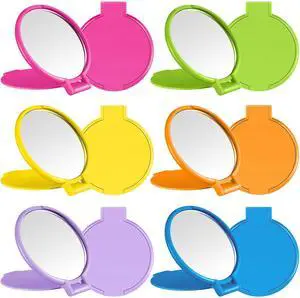 6 Pieces Compact Mirrors Bulk, Mini Folding Pocket Mirrors for Purse, Small Portable Makeup Stuffs for Travel, Girls, Party Favors, Wedding Birthday Goodie Bags (Bright Colors) 6 Pieces Compact Mirrors Bulk, Mini Folding Pocket Mirrors for Purse, Small Portable Makeup Stuffs for Travel, Girls, Party Favors, Wedding Birthday Goodie Bags (Bright Colors)