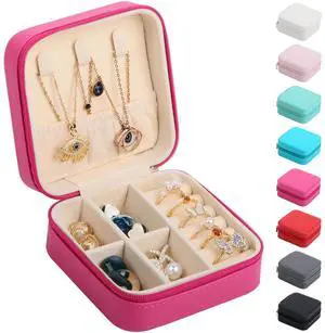 Small Travel Jewelry Case Organizer,Mini Travel Essentials for Women,Bridesmaid Gifts Birthday Gifts for Women,Small Jewelry Box for Girls 8-12 Small Travel Jewelry Case Organizer,Mini Travel Essentials for Women,Bridesmaid Gifts Birthday Gifts for Women,Small Jewelry Box for Girls 8-12