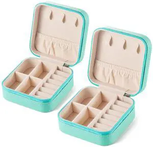 Travel Jewelry Case 2 Pack Mini Travel jewelry Box Portable Organizer Women Girls Gift Box for Rings Earrings Necklaces Bracelets Travel Jewelry Case 2 Pack Mini Travel jewelry Box Portable Organizer Women Girls Gift Box for Rings Earrings Necklaces Bracelets