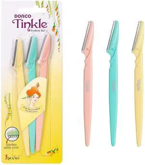 Tinkle Dermaplaning Tool 3ct, Dermaplane Razor for Women, Safe and Easy Peach Fuzz Remover, Eyebrow Trimmer with Protective Cover, Stocking Stuffers Tinkle Dermaplaning Tool 3ct, Dermaplane Razor for Women, Safe and Easy Peach Fuzz Remover, Eyebrow Trimmer with Protective Cover, Stocking Stuffers