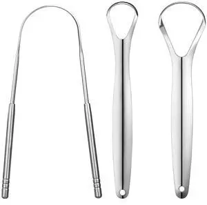 3 PCS Metal Tongue Scraper, Tongue Scrapers for Adults, Stainless Steel Tounge Scrappers, Tounge Scraper, Portable Tongue Scrappers 3 PCS Metal Tongue Scraper, Tongue Scrapers for Adults, Stainless Steel Tounge Scrappers, Tounge Scraper, Portable Tongue Scrappers
