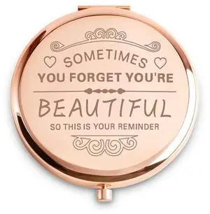 Inspirational Gifts for Women, Personalized Christmas Stocking Stuffers Gifts, Unique Friendship Gifts, Engraved Compact Mirror with Sentimental Quote for Her Mom Grandma Best Friends Female Inspirational Gifts for Women, Personalized Christmas Stocking Stuffers Gifts, Unique Friendship Gifts, Engraved Compact Mirror with Sentimental Quote for Her Mom Grandma Best Friends Female