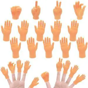 14 Pcs Tiny Finger Hands,Premium Rubber Mini Tiny Finger Hands,Flat Hand Style Mini Hand Finger Puppets for Puppet Show,Gag Performance,Party Favors 14 Pcs Tiny Finger Hands,Premium Rubber Mini Tiny Finger Hands,Flat Hand Style Mini Hand Finger Puppets for Puppet Show,Gag Performance,Party Favors