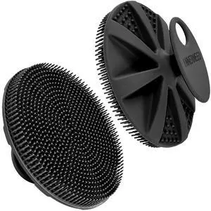 Food-Grade Soft Silicone Body Scrubber Shower Brush, Black Food-Grade Soft Silicone Body Scrubber Shower Brush, Black