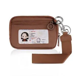 KeyChain Wristlet Wallet For Women Iris Zip Card Case With ID Window KeyChain Wristlet Wallet For Women Iris Zip Card Case With ID Window
