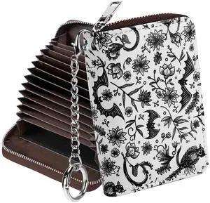 Credit Card Holder, Zipper Credit Card Wallet for Women, Small Accordion Card Cases Holder, KeyChain Wallet, Business Card Holder, Bat Credit Card Holder, Zipper Credit Card Wallet for Women, Small Accordion Card Cases Holder, KeyChain Wallet, Business Card Holder, Bat