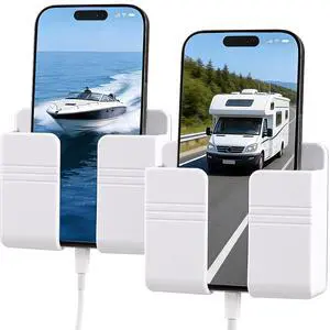 RV Accessories: Boat Accessories & Camper Accessory - Wall Phone Holder for Dorm Room & Apartment Essentials - Travel Trailer & RV Essentials for Inside and Pontoon Boat Accessory(2Pcs-White) RV Accessories: Boat Accessories & Camper Accessory - Wall Phone Holder for Dorm Room & Apartment Essentials - Travel Trailer & RV Essentials for Inside and Pontoon Boat Accessory(2Pcs-White)