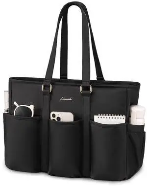 LOVEVOOK Laptop Tote Bag for Women Work, Teacher Tote Bag Nurse Bag With Large Cup Holder, Utility Professional Computer Bag For Work/Travel/College/Daily, Large Purse Handbag With Multi Pockets LOVEVOOK Laptop Tote Bag for Women Work, Teacher Tote Bag Nurse Bag With Large Cup Holder, Utility Professional Computer Bag For Work/Travel/College/Daily, Large Purse Handbag With Multi Pockets