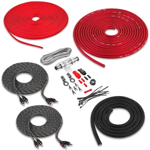 Belva True 8 Gauge AWG Premium CCA Complete Amplifier Wiring Kit with OFC 4-Channel RCA Cable - BAK84 RED Belva True 8 Gauge AWG Premium CCA Complete Amplifier Wiring Kit with OFC 4-Channel RCA Cable - BAK84 RED