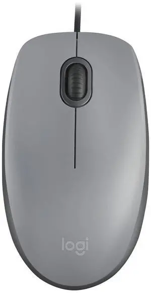 Logitech M110 Wired USB Mouse, Silent Buttons, Comfortable Full-Size Use Design, Ambidextrous PC/Mac/Laptop - Grey Logitech M110 Wired USB Mouse, Silent Buttons, Comfortable Full-Size Use Design, Ambidextrous PC/Mac/Laptop - Grey