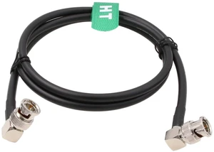 HangTon High Flex 12G 3G HD SDI 75 ohm Coaxial Video Cable 4K 60P Right Angle Male BNC to BNC Canare LV-61S for Blackmagic Komodo Alexa Atomos Broadcast Camera Monitor 1M HangTon High Flex 12G 3G HD SDI 75 ohm Coaxial Video Cable 4K 60P Right Angle Male BNC to BNC Canare LV-61S for Blackmagic Komodo Alexa Atomos Broadcast Camera Monitor 1M