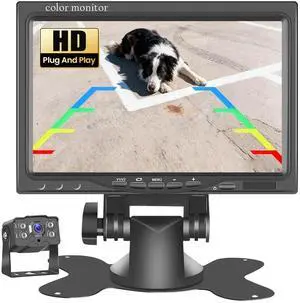 7 Inch AHD Backup Camera for Car Truck SUV, 1080P/720P Rear View Reverse Camera System with IPS Monitor, 49ft Cable, Waterproof, Night Vision, Adjustable Parking Lines, Plug and Play Installation 7 Inch AHD Backup Camera for Car Truck SUV, 1080P/720P Rear View Reverse Camera System with IPS Monitor, 49ft Cable, Waterproof, Night Vision, Adjustable Parking Lines, Plug and Play Installation