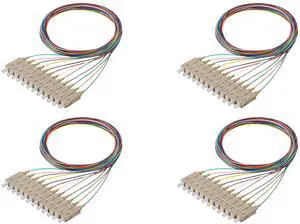 SpeedyFiberTX 12 Colored 900um Fiber Pigtail, Corning ClearCurve Multimode OM4 Optical Fiber (2 Meter / 6.56 Feet,Beige SC 4 Pack) SpeedyFiberTX 12 Colored 900um Fiber Pigtail, Corning ClearCurve Multimode OM4 Optical Fiber (2 Meter / 6.56 Feet,Beige SC 4 Pack)