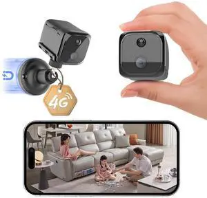 No WiFi Small Security Camera, 4G LTE Cellular Security Camera with 2K Live No WiFi Small Security Camera, 4G LTE Cellular Security Camera with 2K Live