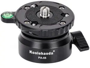 Koolehaoda Tripod Leveling Base, Aluminum Half Ball 15 with Bubble Level Koolehaoda Tripod Leveling Base, Aluminum Half Ball 15 with Bubble Level