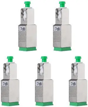 fyboptwu - 5pcs 7dB SC-APC Fiber Optic Attenuator Fiber Signal Attenuation Converter SC-APC Male to SC-APC Female Inserts Adapters Connector fyboptwu - 5pcs 7dB SC-APC Fiber Optic Attenuator Fiber Signal Attenuation Converter SC-APC Male to SC-APC Female Inserts Adapters Connector