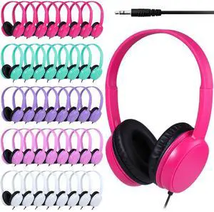 Gaosen 40 Pack Bulk Headphones for Classroom, Adjustable Wired Headset for Student School K-12 Class & Teachers, HQ Stereo Sound 3.5mm Jack for Laptop Tablets Chromebook (GS30, 40Mixed) Gaosen 40 Pack Bulk Headphones for Classroom, Adjustable Wired Headset for Student School K-12 Class & Teachers, HQ Stereo Sound 3.5mm Jack for Laptop Tablets Chromebook (GS30, 40Mixed)