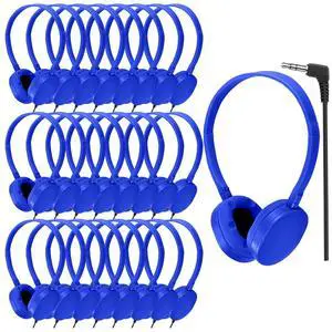 CN-Outlet 25 Pack Kids Headphones Bulk for Classroom School,Durable Wholesale Wired On Ear Headphones for Kids Student Boys Girls Adults(Bule) CN-Outlet 25 Pack Kids Headphones Bulk for Classroom School,Durable Wholesale Wired On Ear Headphones for Kids Student Boys Girls Adults(Bule)