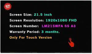 LM215WFA(SS)(A3) Screen Replacement LM215WFA-SSA3 for HP 22-D 22-df0023w LCD Screen Display Repair LM215WFA SS A3 19201080 (FHD) (Touch Version) LM215WFA(SS)(A3) Screen Replacement LM215WFA-SSA3 for HP 22-D 22-df0023w LCD Screen Display Repair LM215WFA SS A3 19201080 (FHD) (Touch Version)
