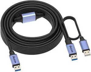 OkyLink 65ft(20M) Active USB 3.0/3.2 Gen 1 Repeater Cable A Male to A Male Comes with Power 5Gbps for Professional Long Distance Use OkyLink 65ft(20M) Active USB 3.0/3.2 Gen 1 Repeater Cable A Male to A Male Comes with Power 5Gbps for Professional Long Distance Use