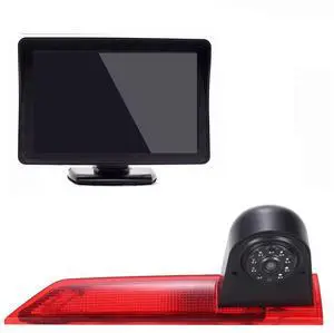 Car Third Roof Top Mount Brake Light 3 Rear View Camera Parking Safety Assistant System, HD Night Vision Waterproof for Ford Transit Custom 2012-2016 (with 4.3-inch Monitor) Car Third Roof Top Mount Brake Light 3 Rear View Camera Parking Safety Assistant System, HD Night Vision Waterproof for Ford Transit Custom 2012-2016 (with 4.3-inch Monitor)