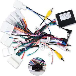 16 PIN Car Radio Stereo Wiring Harnesses with CANBUS - Aftermarket Cable Wire Adapter for Toyota Corolla Camry RAV4 Prado Highlander Sienna, Support JBL/Backup Camera/SWC 16 PIN Car Radio Stereo Wiring Harnesses with CANBUS - Aftermarket Cable Wire Adapter for Toyota Corolla Camry RAV4 Prado Highlander Sienna, Support JBL/Backup Camera/SWC