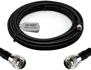 Bolton Technical Bolton400 Ultra Flex Cable 30ft, N Male to N Male, Black Bolton Technical Bolton400 Ultra Flex Cable 30ft, N Male to N Male, Black