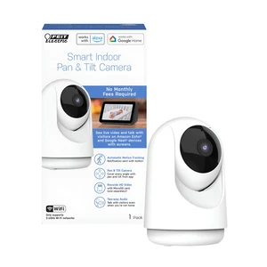 Feit Electric Indoor Security Camera with Motion Detection, 30ft. Night Vision, Pan and Tilt Head, 2.4GHz WiFi, 2-Way Audio, 1080p HD, Works with Alexa & Google Asst, Plug-in, White, CAM/PAN/WiFi/G2 Feit Electric Indoor Security Camera with Motion Detection, 30ft. Night Vision, Pan and Tilt Head, 2.4GHz WiFi, 2-Way Audio, 1080p HD, Works with Alexa & Google Asst, Plug-in, White, CAM/PAN/WiFi/G2