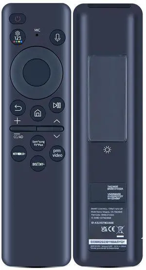 ZWP BN59-01455A Replacement Solar Voice Remote Control for Samsung Smart TV, NEO QLED Crystal UHD OLED S95C, LS03D, Q60, Q70, Q80, QN85, QN90,QN55S90C, QN55S95C, QN65S90C, QN65S95C, QN77S90C, QN ZWP BN59-01455A Replacement Solar Voice Remote Control for Samsung Smart TV, NEO QLED Crystal UHD OLED S95C, LS03D, Q60, Q70, Q80, QN85, QN90,QN55S90C, QN55S95C, QN65S90C, QN65S95C, QN77S90C, QN
