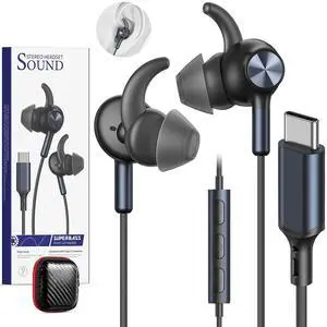 Wired Earbuds USB C Headphones for Samsung Galaxy S26 S25 Ultra S24+ S23, Comfort USBC Earphones with Mic HiFi Deep Bass Magnet Case, Type C Corded in Ear Buds for iPhone 17 16 Pro Max Plus/iPad Wired Earbuds USB C Headphones for Samsung Galaxy S26 S25 Ultra S24+ S23, Comfort USBC Earphones with Mic HiFi Deep Bass Magnet Case, Type C Corded in Ear Buds for iPhone 17 16 Pro Max Plus/iPad