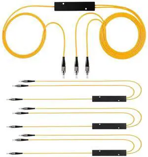 GwliUni 4PCS Fiber Optic Cable Splitter with 1 to 2 Distribution Channel 50:50 Ratio Wiring Coupler for GPON,FTTH,CATV System (FC-UPC 1 to 2) GwliUni 4PCS Fiber Optic Cable Splitter with 1 to 2 Distribution Channel 50:50 Ratio Wiring Coupler for GPON,FTTH,CATV System (FC-UPC 1 to 2)