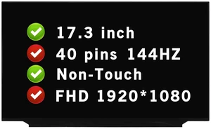 BTSELSS LCD Replacement B173HAN04.0 B173HAN04.9 B173HAN04.4 N173HCE-G33 NV173FHM-N44 NV173FHM-N4A NV173FHM-NY1 LP173WFG-SPB1 Non-Touch Screen Display Panel (NO Tabs) BTSELSS LCD Replacement B173HAN04.0 B173HAN04.9 B173HAN04.4 N173HCE-G33 NV173FHM-N44 NV173FHM-N4A NV173FHM-NY1 LP173WFG-SPB1 Non-Touch Screen Display Panel (NO Tabs)