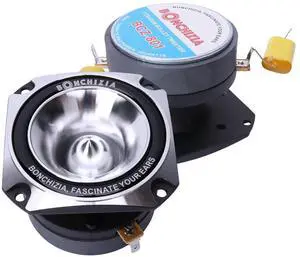 BONCHIZIA Super tweeters, Bullet Tweeters for Car Audio, 1 inch Tweeters, Speakers Car Audio, High Compression Titanium Super Bullet Tweeter with Crossover Capacitor (Pair) Loudspeakers BONCHIZIA Super tweeters, Bullet Tweeters for Car Audio, 1 inch Tweeters, Speakers Car Audio, High Compression Titanium Super Bullet Tweeter with Crossover Capacitor (Pair) Loudspeakers