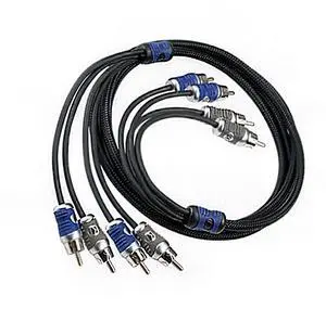 KICKER 46QI46 Q-Series 4-Channel RCA Interconnects, 6.0 Meter KICKER 46QI46 Q-Series 4-Channel RCA Interconnects, 6.0 Meter