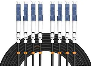Jeirdus 60Meters 196ft LC to LC 4 Core Outdoor Armored Fiber Optic Cable Jumper Patch Cord Optical 9/125 Singlemode LC-LC Jeirdus 60Meters 196ft LC to LC 4 Core Outdoor Armored Fiber Optic Cable Jumper Patch Cord Optical 9/125 Singlemode LC-LC