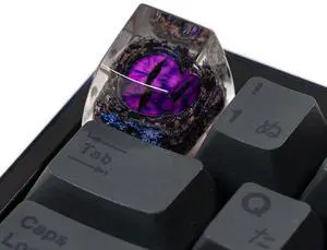Witwikey Artisan Keycap, 1U Handmade Resin, Compatible with MX Switch Mechanical Keyboards, Rap Theme, Gaming Style, Backlit (Purple Eye Keycap) Witwikey Artisan Keycap, 1U Handmade Resin, Compatible with MX Switch Mechanical Keyboards, Rap Theme, Gaming Style, Backlit (Purple Eye Keycap)