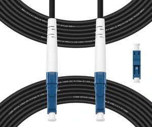 FibergagaOutdoor LC to LC OS2 Fiber Optic Cable Single Mode, 20M(66ft) FibergagaOutdoor LC to LC OS2 Fiber Optic Cable Single Mode, 20M(66ft)