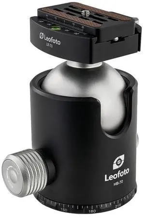 Leofoto 70mm Heavy-Duty Ball Head with LR-70 Lever-Release Clamp, 88 lbs Load Capacity, Aluminum, 70mm Ball, 81mm Base (HB-70LR) Leofoto 70mm Heavy-Duty Ball Head with LR-70 Lever-Release Clamp, 88 lbs Load Capacity, Aluminum, 70mm Ball, 81mm Base (HB-70LR)