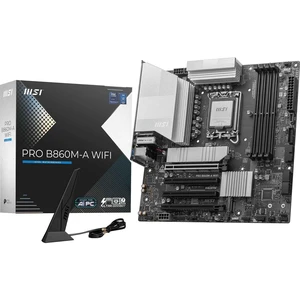 MSI PRO B860M-A WiFi Motherboard, mATX - Supports Intel Core Ultra Processors (Series 2), LGA 1851-12 DRPS, DDR5 Memory Boost (8600+ MT/s OC), PCIe 5.0 x16 & 4.0 x16, M.2 Gen5, Wi-Fi 7, 5G LAN MSI PRO B860M-A WiFi Motherboard, mATX - Supports Intel Core Ultra Processors (Series 2), LGA 1851-12 DRPS, DDR5 Memory Boost (8600+ MT/s OC), PCIe 5.0 x16 & 4.0 x16, M.2 Gen5, Wi-Fi 7, 5G LAN