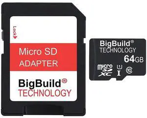 BigBuild Technology 64GB Ultra Fast 80MB/s Micro SDXC Memory Card for Nokia 105+, 110, 2660 Flip, 2780 Flip Cell Phone BigBuild Technology 64GB Ultra Fast 80MB/s Micro SDXC Memory Card for Nokia 105+, 110, 2660 Flip, 2780 Flip Cell Phone