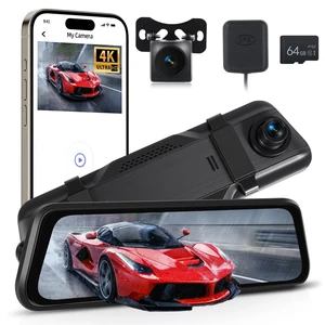 NHOPEEW 4K Dual Lens Rear View Mirror Camera with WiFi & APP Control 9.66" NHOPEEW 4K Dual Lens Rear View Mirror Camera with WiFi & APP Control 9.66"