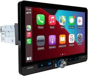 JENSEN J1CA10FL 10.1-inch Certified Apple CarPlay Android Auto Wired or Wireless ^^ Single DIN & Double DIN Touchscreen Car Stereo Radio ^^ Bluetooth ^^ Front & Rear Camera Inputs ^^ USB Playba JENSEN J1CA10FL 10.1-inch Certified Apple CarPlay Android Auto Wired or Wireless ^^ Single DIN & Double DIN Touchscreen Car Stereo Radio ^^ Bluetooth ^^ Front & Rear Camera Inputs ^^ USB Playba