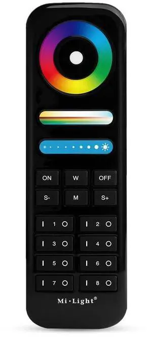 Miboxer FUT089 8-Zone RGB+CCT Remote (Black) Miboxer FUT089 8-Zone RGB+CCT Remote (Black)