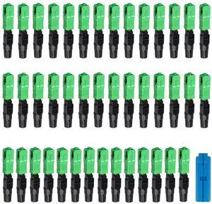 fyboptwu - 40 pcs SC-APC Fiber Optic Quick Assembly Connector Fiber Optic Fast Connectors Singlemode 9/125 Mechanical Connectors Adapter for 2mm x 3mm Butterfly Fiber Cable fyboptwu - 40 pcs SC-APC Fiber Optic Quick Assembly Connector Fiber Optic Fast Connectors Singlemode 9/125 Mechanical Connectors Adapter for 2mm x 3mm Butterfly Fiber Cable