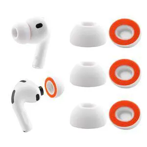 NANLANFAN Replacement Memory Foam Ear Tips for AirPods Pro 3 Silicone Shield, Ultimate Comfort, 3 Pairs (White, Large) NANLANFAN Replacement Memory Foam Ear Tips for AirPods Pro 3 Silicone Shield, Ultimate Comfort, 3 Pairs (White, Large)
