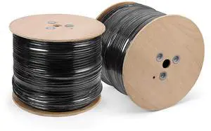 AvesView CAT6 Outdoor Ethernet Cable 1000ft, 23AWG Copper Clad Aluminum (CCA) Unshielded Twisted Pair (UTP), UV Resistant, 10Gbps Data Transmission, 550MHz Bandwidth, 10Gbps, Bulk Ethernet Cable Black AvesView CAT6 Outdoor Ethernet Cable 1000ft, 23AWG Copper Clad Aluminum (CCA) Unshielded Twisted Pair (UTP), UV Resistant, 10Gbps Data Transmission, 550MHz Bandwidth, 10Gbps, Bulk Ethernet Cable Black